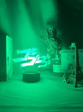 Anime JoJo's Bizarre Adventure Letter Design Led Night Light