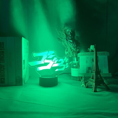 Anime JoJo's Bizarre Adventure Letter Design Led Night Light