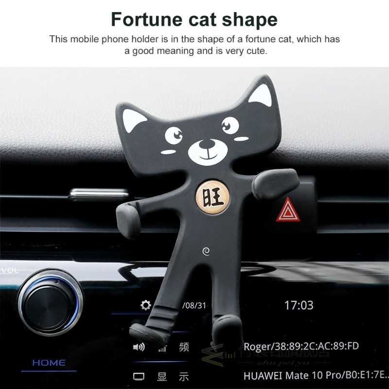 速发2021 New Cat Shape Silicone Bendable Phone Holder Car Ph