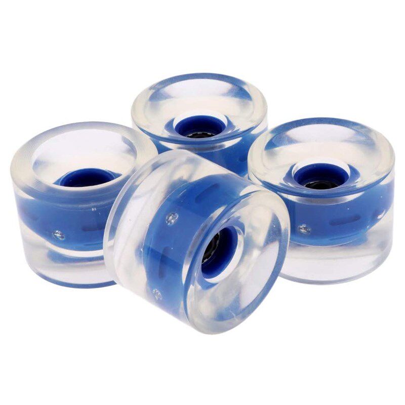 4Pcs 60mm Light p Flash Skateboard Longboard Wheels 78A with