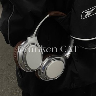 复古便携式 男女无线蓝牙头戴耳机主动降噪高音质立体声出街穿搭