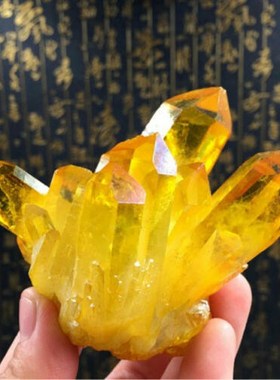 Hot 1pc Natural Yellow Crystal Quartz Citrine Cluster Minera