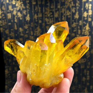 Hot 1pc Natural Yellow Crystal Quartz Citrine Cluster Minera