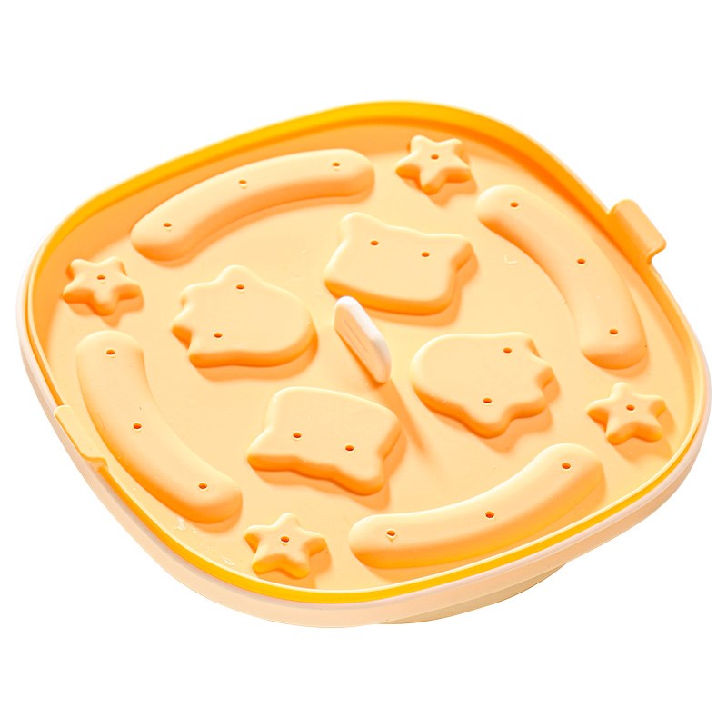 现货宝宝辅食蒸糕硅胶模具婴儿食品级蒸糕点米糕S香肠磨具工具全