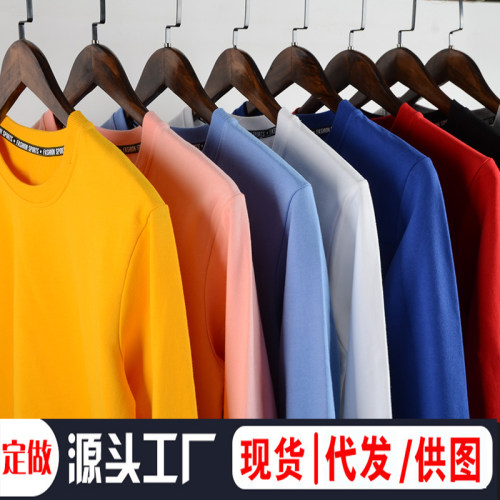 DIY定制卫衣班服聚会活动服 工作服圆领纯棉M长袖加绒帽衫印字log