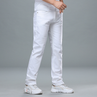 White Business Men Jeans Regular Style 网红Classic Fit Fas