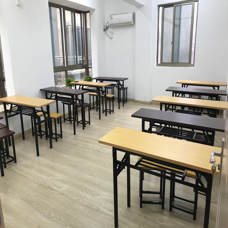 会议室长条形会议桌折叠培训桌椅组合双人办公桌子书法台学生课桌