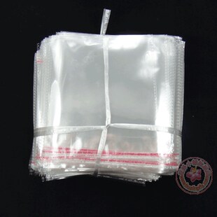 1000个价定制无卡头饰品OPP塑料袋3.5丝厚不干胶自粘透明包装袋