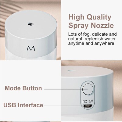 Portable LED Night Light Colorful USB Plug Bedside Table Hum