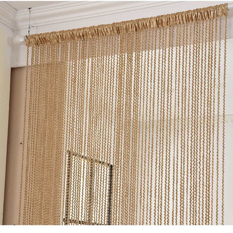 螺纹线帘3*3米外贸门帘挂帘隔断家饰窗帘门帘流苏帘螺旋