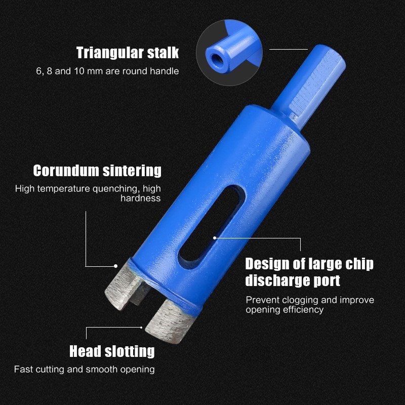 6mm-100mm Blue Marble Tile Opener Diamond Core Bit Hole Saw 电子/电工 电子巡更系统 原图主图