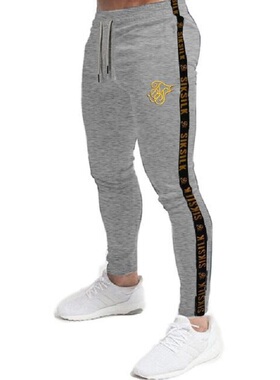 现货Mens JoggersSweaptpants Sik Silk Fitness Elastic Trouser