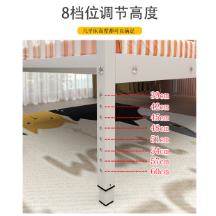 婴儿铁艺拼接床儿童床加宽床边拼接大床带加高护S栏男孩女孩公主