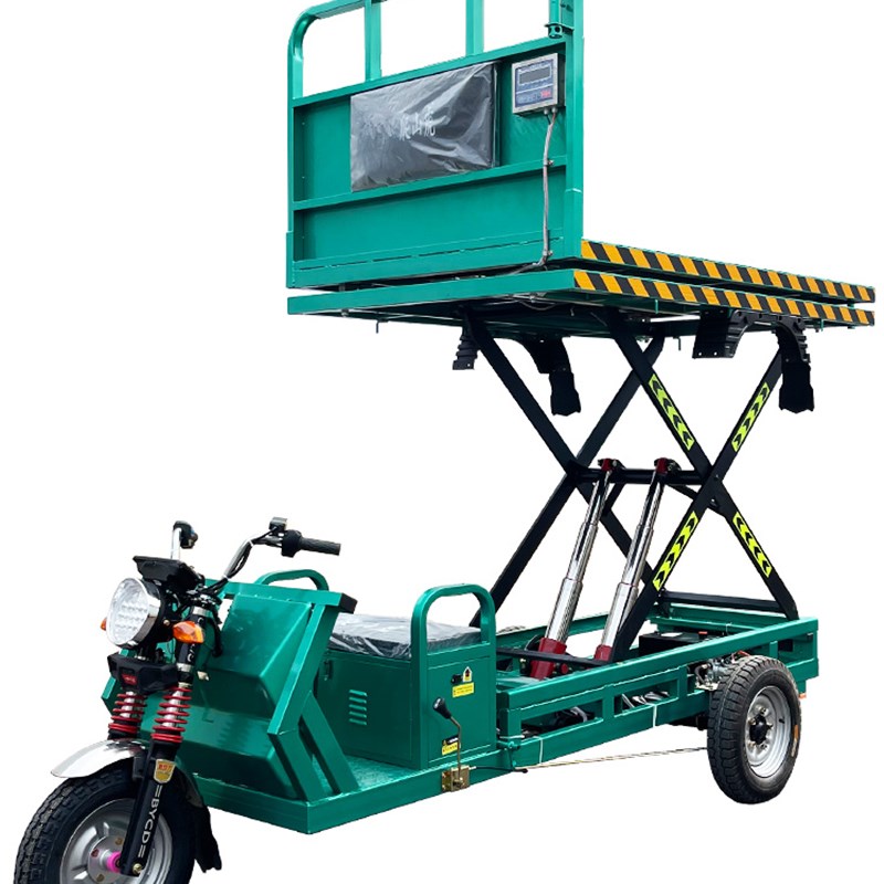 电动三轮车升降车遥控称重地磅平台载物平板车农业农贸运输车工地