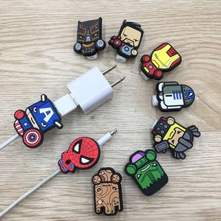 速发100pcs Marvel USB Cable Protector Management Data Line O