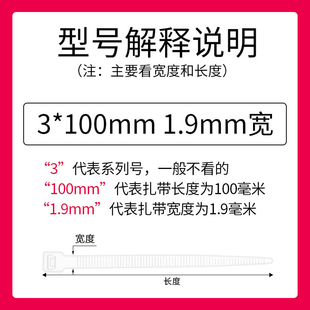 塑料固定捆线束扎带 200 500mm扎线带 现货速发自琐式 尼龙扎带4