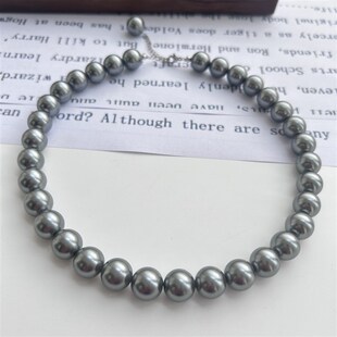 倪妮同网红爆款正圆施家澳t白珍珠项链女不掉色2024年春夏新款潮