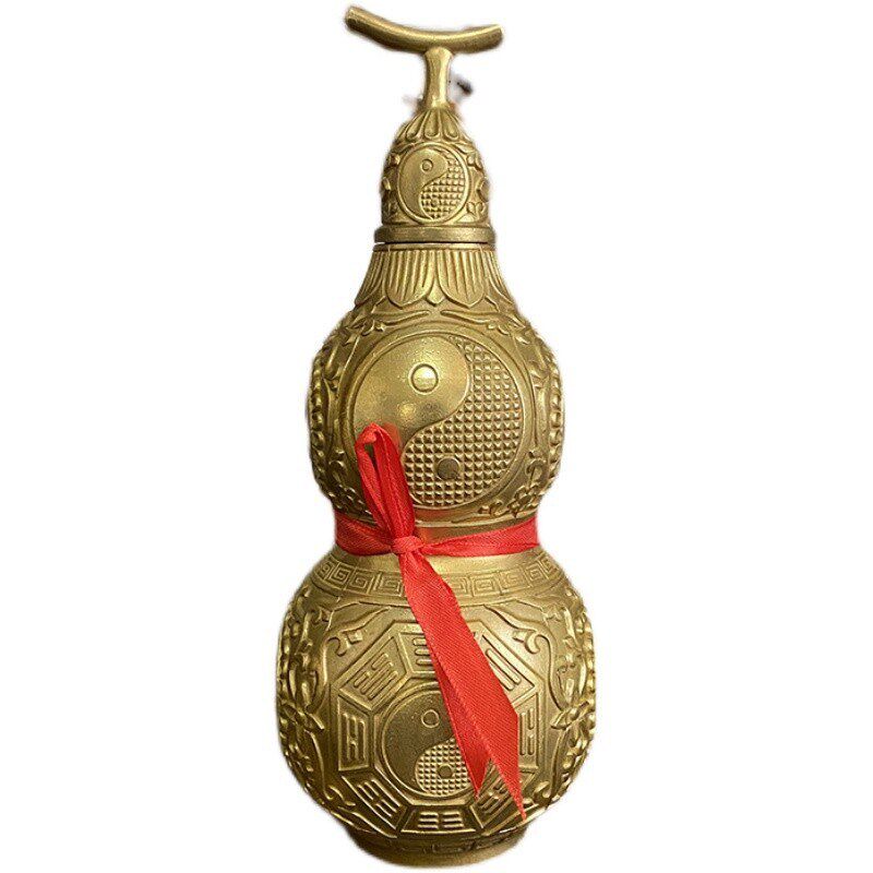 纯铜葫芦摆件开口开盖全铜空心小号铜葫芦挂件八卦葫芦风水摆件