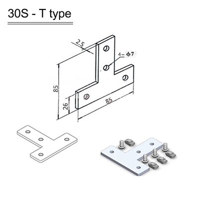4 10 12 Pieces 20S 30S L T Type Joint Board Connecting Plate