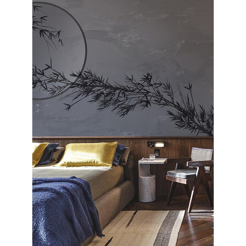 半月 个性定制壁画 新中式古典圆月竹子 卧室客厅沙发背景墙纸,家装主材,定制壁画,淘宝优惠券,粉丝福利购,淘宝优惠卷