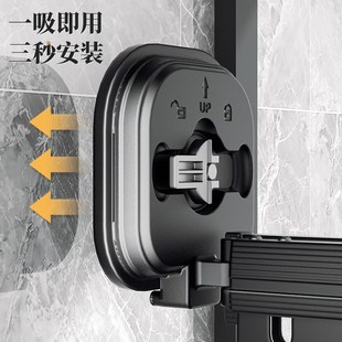 折叠吸盘晾衣架阳台隐形伸缩晾衣杆室内家用挂衣架晒衣架免打孔