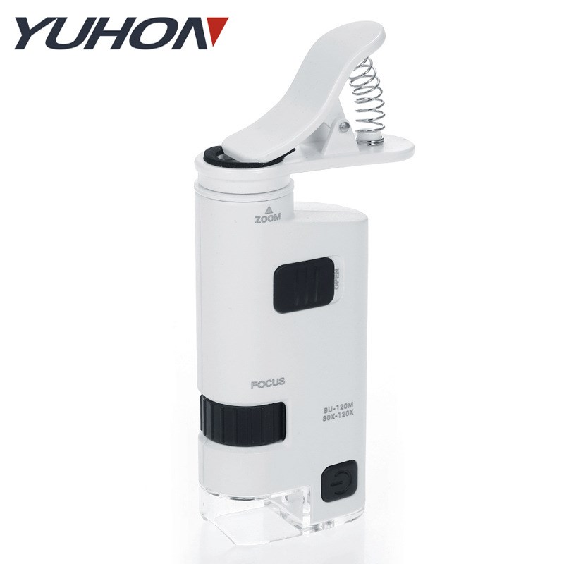 手机万能夹子80倍-120倍可调节倍数变焦显微镜纺织印刷.网点放大