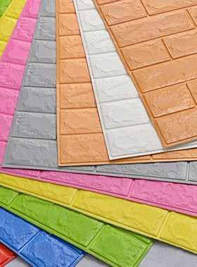 3D Wall Foam Brick wallpapers Self-Adhesive Wall er Backgrou