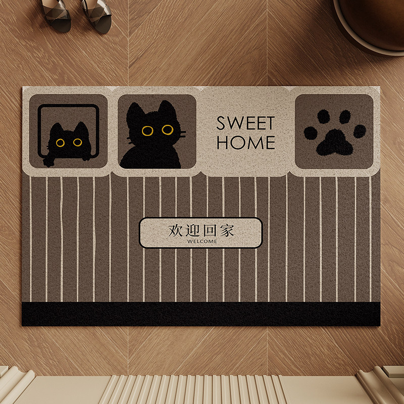 网红入户门地垫丝圈家用门口脚垫门外进门防滑耐脏门垫可裁剪定制,居家布艺,入户地垫,淘宝优惠券,粉丝福利购,淘宝优惠卷