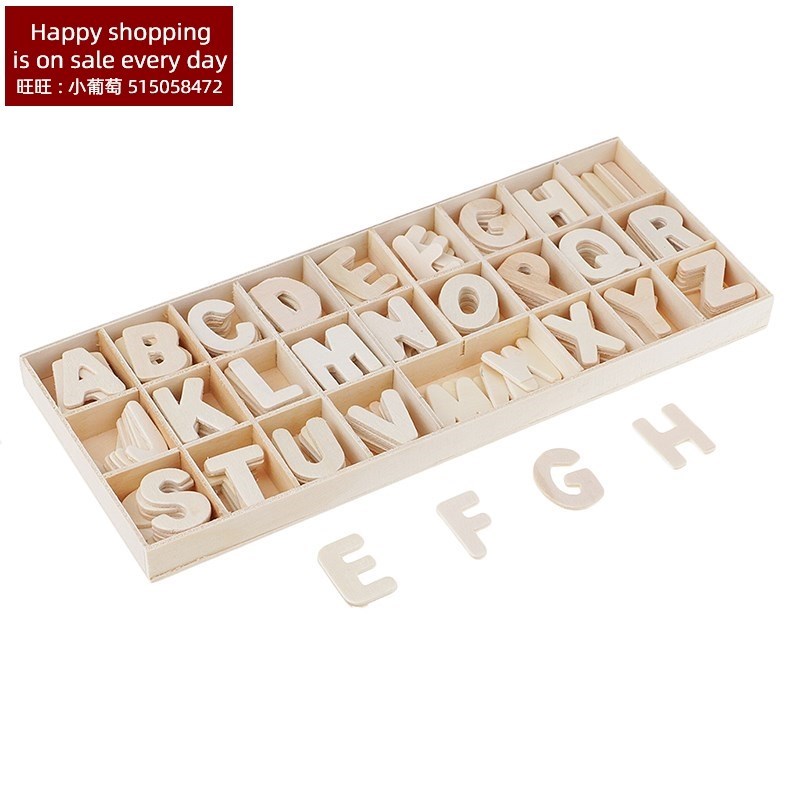 速发Wooden Letters Natural Alphabet Letters And Numbers Pers