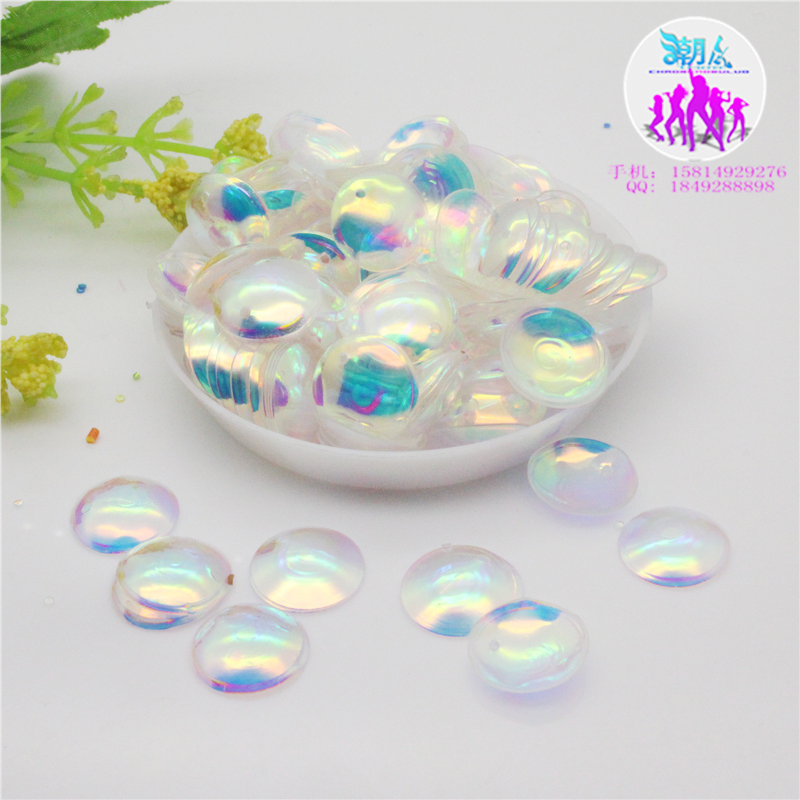 20218mmh手缝光面金光珠片亮片碗片适H用于高级婚纱礼服一包5克约