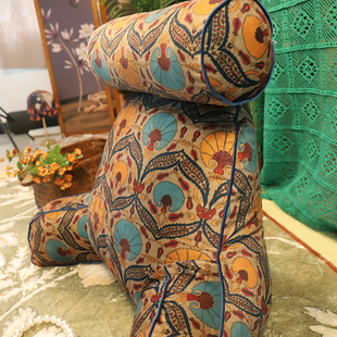 美式床头护腰靠垫护颈圆柱靠枕头大靠背老人礼物软包高级孕妇飘窗