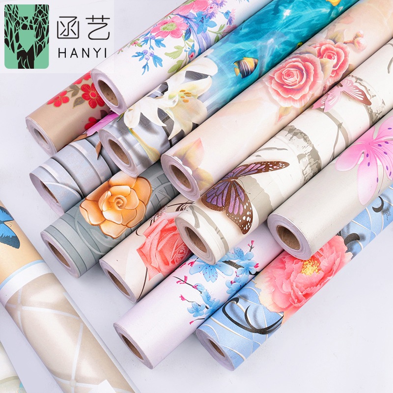 进口品质pvc防水墙纸自粘墙布欧式风格客厅电视背景墙卧室房间壁
