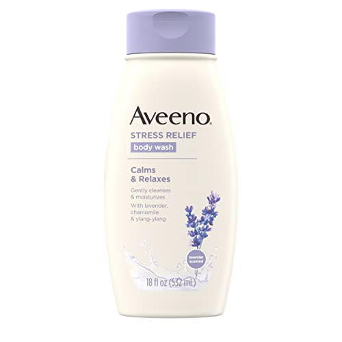 极速Aveeno Stress Relief Body Wash Calms& Relaxes with Lave