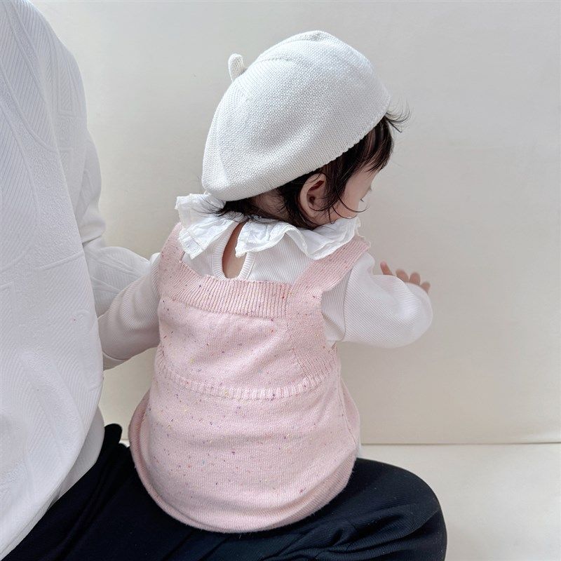 婴儿秋装2024新款女宝宝背带裤包屁衣公主爱心毛衣连体衣甜美套装,童装/婴儿装/亲子装,套装,淘宝优惠券,粉丝福利购,淘宝优惠卷