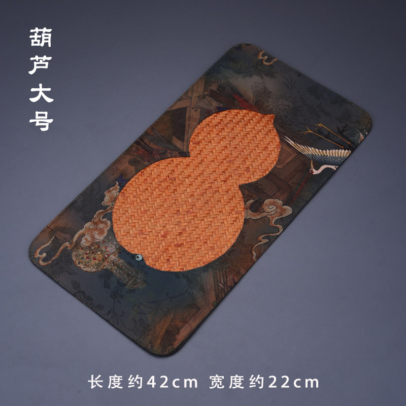 手工大漆竹编缎面布双面茶席中式禅意干泡垫茶桌桌旗布艺桌布复古
