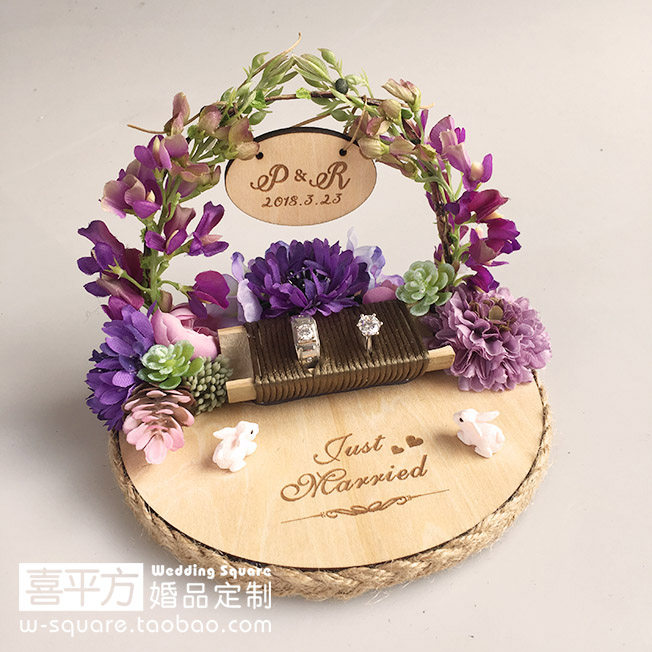 【喜平方】紫花拱门戒托/手工戒托定制/韩式结婚戒托/婚礼用品