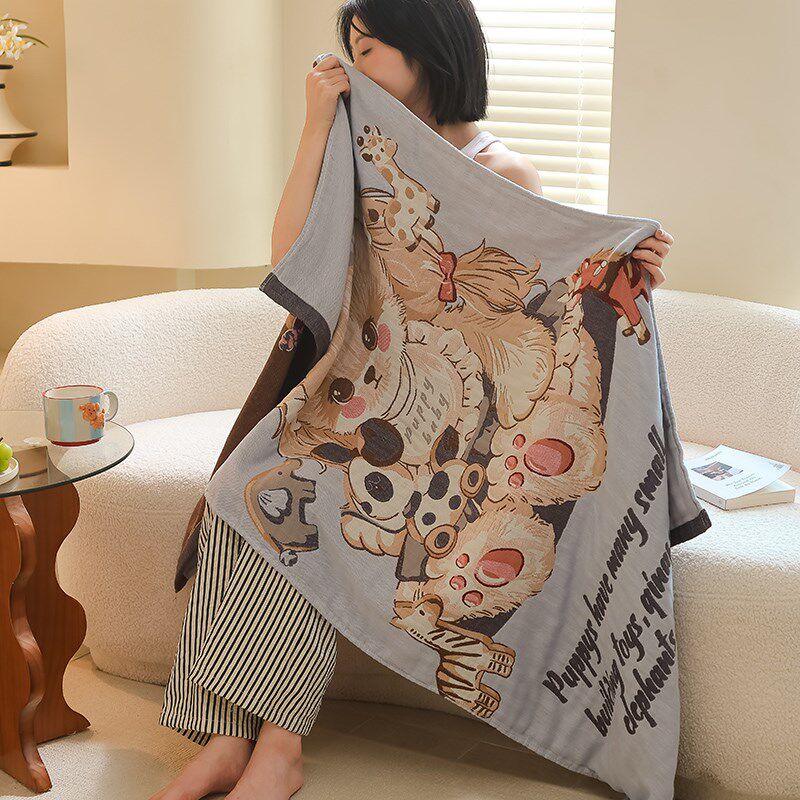 A类纱布浴巾家用男女成人洗澡儿童全棉加大毛巾柔软吸水裹巾,居家布艺,浴巾,淘宝优惠券,粉丝福利购,淘宝优惠卷