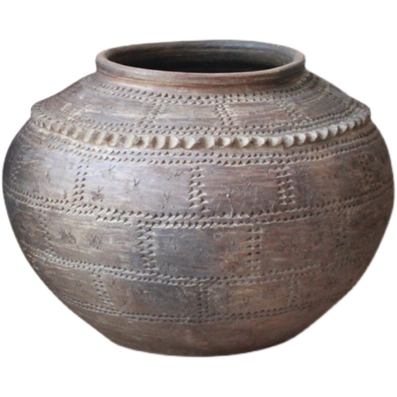 直销新品旧陶罐古陶器老陶缸民俗粗陶仛寂风粗缸泥v盆瓦缸古罐子