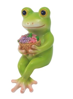 卡通可爱青蛙吊脚娃娃桌面摆件微景观花盆栽装饰花园庭院公仔礼品