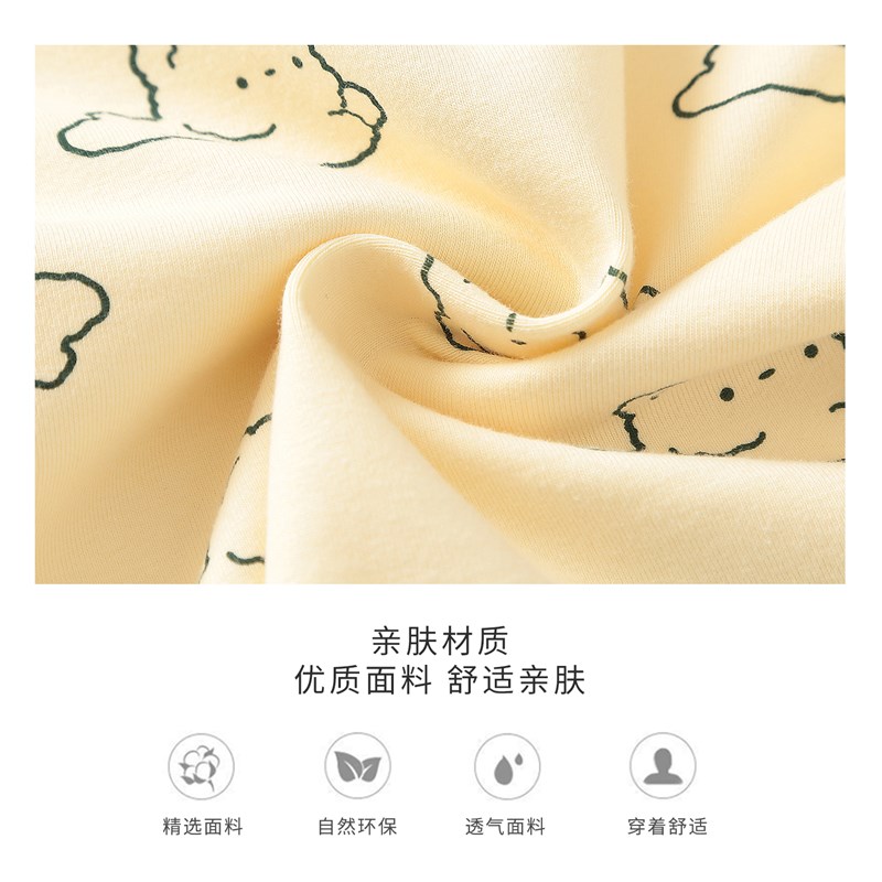 新品儿童家居服女宝可爱卡通无骨睡衣小女孩春衣套装女童春秋款两