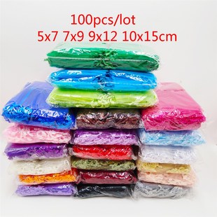 5x7 7x9 Jewelry 推荐 9x12 Organza 100pcs Bag 10x15cm Packagin