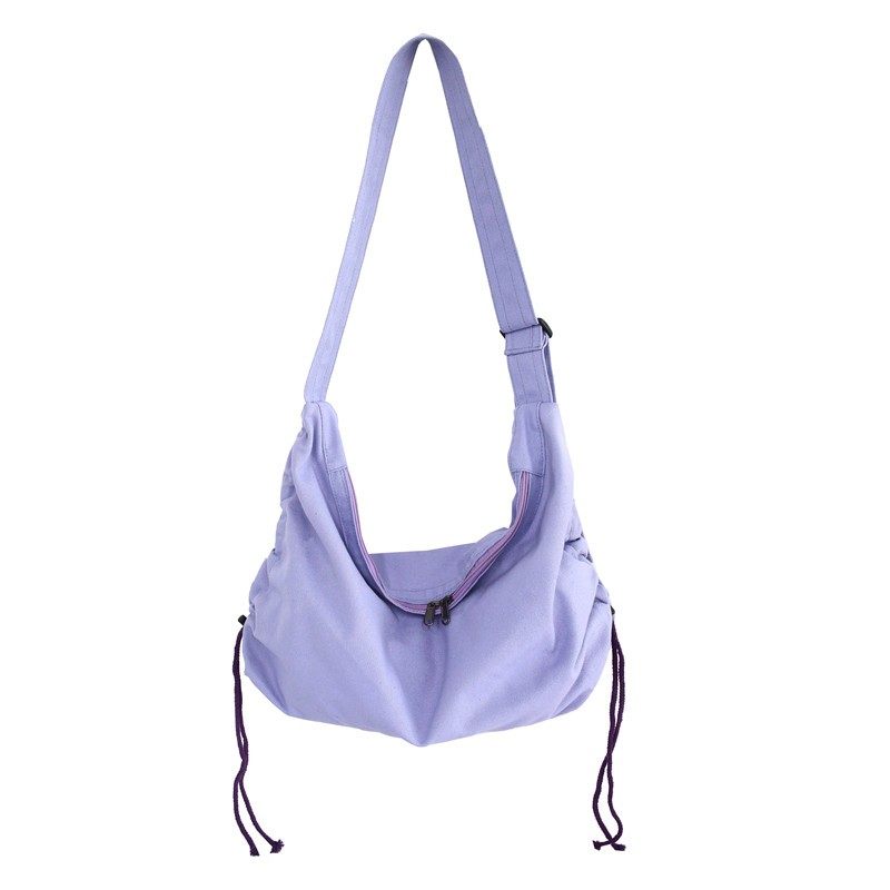 学生书包单肩斜挎包女帆布大容量慵懒风包包小众休闲布袋包男潮