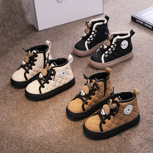 儿童棉靴2022冬季o新款加绒保暖靴子男童鞋子女童二棉鞋软底防滑