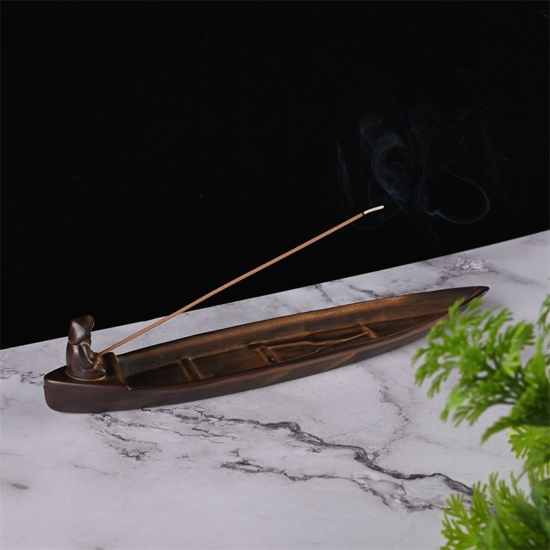 复古香炉渔翁垂钓线香插居室创意禅意陶瓷沉香香座点香茶道香摆件,家居饰品,香托/香盘/香座/香插,淘宝优惠券,粉丝福利购,淘宝优惠卷