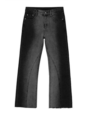 MTLCLOTHES男装|四季款新品D 韩版撞色扎染渐变微喇叭牛仔裤男