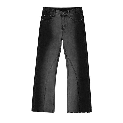 MTLCLOTHES男装|四季款新品D 韩版撞色扎染渐变微喇叭牛仔裤男