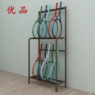网球拍收纳放置架二层展示架球馆拉线专用架子