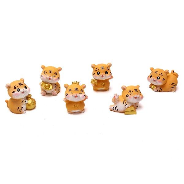 极速2022 Lovely Cute Tiger Mascot Figurine Decoration Home