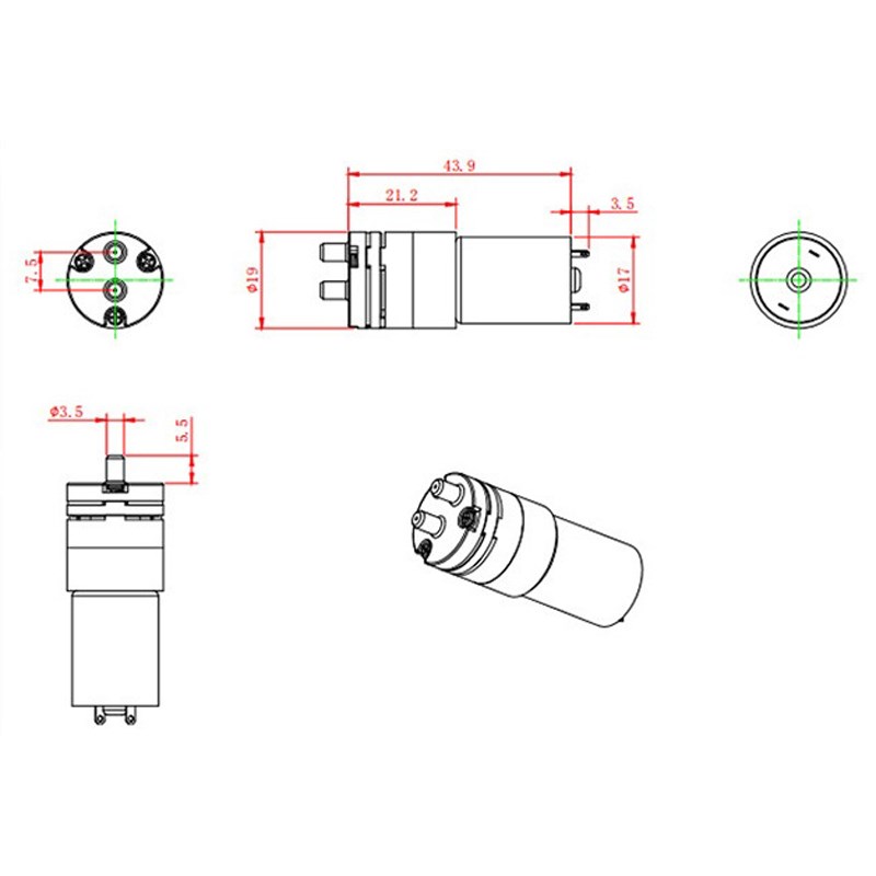 130 Micro Water Pump Water Dual-Use DC Diaphragm Vacuum Pump