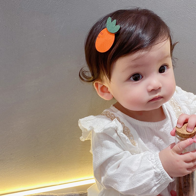 现货黄小妞宝宝魔术贴 可爱x简约婴儿不伤发碎发刘海贴儿童头饰发